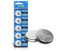 LiCB CR1220 Battery 3V Lithium 5PCS (CR 1220 / Batteries CR1220 / DL1220 / ECR1220) for watches,Remotes,LED lights,electronic devices,Toys,Car key,Scales.