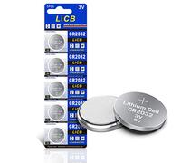 LiCB CR2032 Battery 3V Lithium 5PCS (CR 2032 / Batteries CR2032 / DL2032 / ECR2032/) for Computer motherboards,Remotes,LED lights,Glucometers,Toys,Car key,Scales.