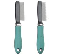 Lice Comb, Professional Cat Grooming Brush, Multifunctional Detangling Dematting Tool with Fine Teeth, Gentle Trimming Design, 1 Piece, Stainless Steel, for Puppy, Daily Brushing, 10.59x3.15x1.18inch,