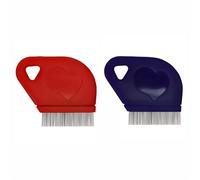 Lice Combs, 2 Pieces Head Lice Comb and Lice Pick - Blue & Red Metal Lice Removal Comb, Metal Fine Tooth for Effective Treatment, Head Lice Egg Remover Nit Combs