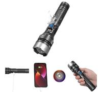 Liceme 2-in-1 Power Bank Flashlight,2025 The Ultimate Survival Flashlight,High Lumens,Super Bright, Zoomable & USB Rechargeable for Camping & Emergencies (1Pcs)