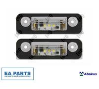 Licence Plate Light for FORD FIESTA ABAKUS 017-28-900LED fits Both Sides