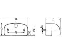 Licence plate light HELLA 2KA 001 386-287