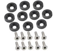 Licence Plate Screw Set - License Plate Fasteners - Anti-Theft Fastener Kit, Vehicle Modification M6 Gasket Bolt for Truck RV Tag Rear Front