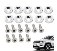 Licence Plate Screw Set - License Plate Mounting Hardware - Anti-Theft Fastener Kit, Vehicle Modification M6 Gasket Bolt for Truck RV Tag Rear Front