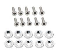 Licence Plate Screw Set, License Plate Mounting Hardware, M6 Gasket Bolt for Rear Front Vehicle Modification Motorcycle RV Tag