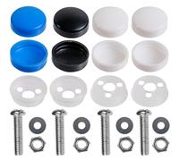 Licence plate threaded screws set, 24-pc, M5 x 20, licence plate mounting with cover caps, mounting for vehicle licence plate, car licence plate holder, cover licence plate screws holder kit