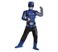 Licenced Kids Beast Morphers Blue Power Rangers Fancy Dress Boys Muscle Costume