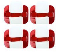 License Badge Holder, Armband ID Card Holder with Adjustable Strap for Emergency Workers Security Staff Doorman, Red 4PCS