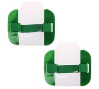 License Badge Holder, Armband ID Card Holder with Adjustable Strap for Emergency Workers Security Staff Doorman, Green 2PCS