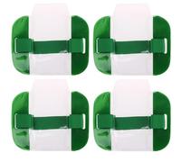 License Badge Holder, Armband ID Card Holder with Adjustable Strap for Emergency Workers Security Staff Doorman, Green 4PCS