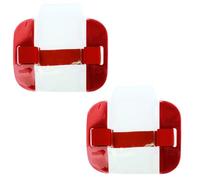 License Badge Holder, Armband ID Card Holder with Adjustable Strap for Emergency Workers Security Staff Doorman, Red 2PCS