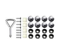 License Holder Screws With Caps Car Number Plate Frame Holder Mounting Fastener Screws & Covers Caps Set Auto Accessories
