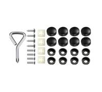 License Holder Screws With Caps Car Number Plate Frame Holder Mounting Fastener Screws & Covers Caps Set Easy Installation