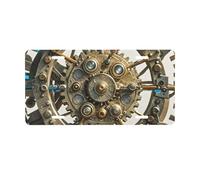 License Plate 30 x 15 CM Car Front License Plate Cool Steampunk Gears License Plate Cover Aluminum Vanity Tag for Car Decoration Plates Tag with 4 Holes
