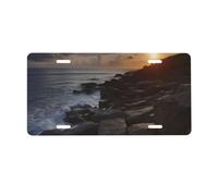 License Plate 30 x 15 cm Personalized Front License Plates Funny Vanity Plates Front Tag Plate Along The Rocks Novelty License Plates Women Car Accessories