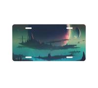 License Plate 30 x 15 cm Personalized Front License Plates Funny Vanity Plates Front Tag Plate Art Planet World Novelty License Plates Women Car Accessories
