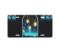 License Plate 30 x 15 cm Personalized Front License Plates Funny Vanity Plates Front Tag Plate Bottle of under the night sky Novelty License Plates Women Car Accessories