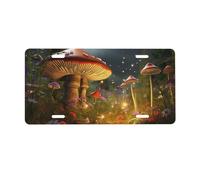 License Plate 30 x 15 cm Personalized Front License Plates Funny Vanity Plates Front Tag Plate Fantasy Grass and Flowers Novelty License Plates Women Car Accessories