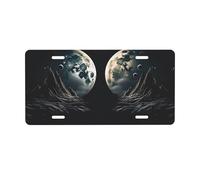 License Plate 30 x 15 cm Personalized Front License Plates Funny Vanity Plates Front Tag Plate Two Moons Novelty License Plates Women Car Accessories