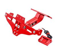 License Plate Bracket Holder For CFMOTO For CF MOTO For 450MT For 450 MT 2024-2026 For 450mt LED Light Turn Signal Bracket License Plate Holder Number Frame(Red)