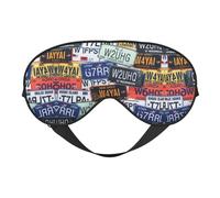 License Plate Double Sided Sleep Mask Soft Comfortable Light Blocking Eye Cover for Night Rest
