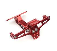 License Plate Frame For DUCATI 888 849 851 749 898 1098 1198 Motorcycle Universal Adjustable Rear Tail Tidy License Plate Holr Bracket LED Light(Red)
