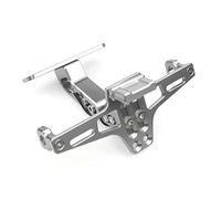 License Plate Frame For KAWASAKI For NINJA For 400 For Z900 For Z1000 Motorcycle Universal Adjustable Rear Tail Tidy License Plate Holr Bracket LED Light(Silver)