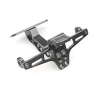 License Plate Frame For MT07 For MT09 For MT10 Motorcycle Universal Adjustable Rear Tail Tidy License Plate Holr Bracket LED Light(Titanium)