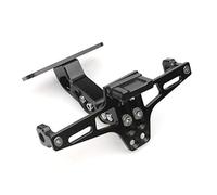 License Plate Frame For SUZUKI GS 500 SV 650 Motorcycle Universal Adjustable Rear Tail Tidy License Plate Holr Bracket LED Light(Black)