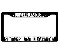 License Plate Frame Mark Reynolds Car License Plate Cover,Driver Picks Music Shotgun Shuts Their Cake Hole Black License Plate Frame Supernatural, Auto Car Accessories, 12x6 inches