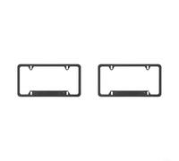 License Plate Frames, 2PCS Matte Black No-Cover State Name Premium Rust Proof American-Style Aluminium(E)