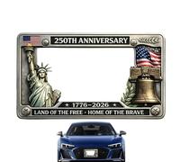 License Plate Frames American Flag, Weather-Resistant, Iron, Patriotic Vehicle Accessory, Usa Flag Car Decor, Easy Installation, for Cars, Trucks, Suvs, Rvs & Vehicles