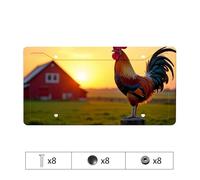 License Plate Frames Rooster Crowing At Sunset On The Farm License Plate Audi License Plate Frame Chevy License Plate Frame