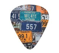 License Plate Guitar Plectrums, 12 Pcs Lightweight Guitar Plectrums, 0.46mm/0.71mm/0.96mm Thickness For Acoustic Guitar Acoustic Electric Guitar Ukulele Bass