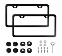 License Plate Holder - 31x16cm Steel Frames, durablee Matte Finish, Front and Rear Pair | Perfect for Truck RV SUV Daily Commuting Urban Touring Family Outings Short Trips to lightweight