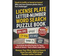 License Plate Letter Number Word Search Puzzle Book: Large Print Easy To Read 4000 Words For Teens, Adults & Seniors | Featuring Plate Formats from ... for Stress Relief, Puzzle Lover & Relaxation