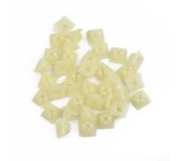 License Plate Nut Clips 50x Plastic White #14 Screw Grommet Fits for gmc | White plastic material OEM replacement multiple placements left right front rear 15.5mm x 15.5mm head