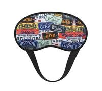 License Plate Polyester Sleep Mask,Light Blocking Sleep Eye Mask,Night Sleeping Mask, Eye Blinder