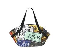 License Plate Print Foldable Camping Bag Duffle Bag Waterproof Travel Bag Camping Mattress For Outdoor Park Beach