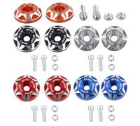 License Plate Screws 2 Pack - CNC Machined Aluminium Fixings with Oxidation Resistance - 6MM Mounting Kit(set)