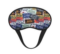 License Plate Sleep Mask for Side Sleeper, Eye Mask Sleeping for Women Men,for Sleeping with Elastic Band