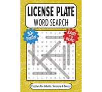 License Plate Word Search Puzzle Book: Word Searches with Easy to Read Print featuring License Plate Numbers | 6x9 inches, 110 pages | 50+ Puzzles … Gift for Vacations, Holidays and Free Times