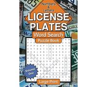 License Plates Word Search Puzzle Book - Volume One: Challenge Yourself with this Large Print Brain Game Activity Featuring Unique Combinations of Letters and Numbers!