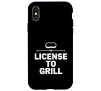 License To Grill Fun Backyard Cooking Chef Style Design Case for iPhone X/XS