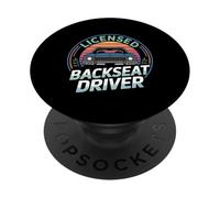 Licensed Backseat Driver Road Trip Nagging Funny Retro Car PopSockets Adhesive PopGrip