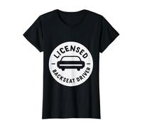Licensed Backseat Driver Road Trip Nagging Joke ||- Value Graphic T-Shirt, Women, Black, S