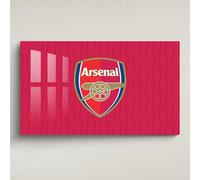 Licensed Décor Arsenal FC Acrylic Wall Art - Large (130cm (w) x 80cm (h) - Colour Crest on Lightening Texture, red