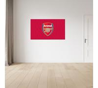 Licensed Decor Arsenal FC Vinyl Wall Sticker - Medium (100cm (w) x 60cm (h) - Colour Crest on Lightening Texture, red