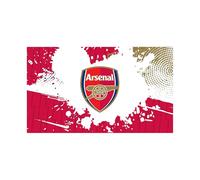 Licensed Decor Arsenal FC Vinyl Wall Sticker - Small (65cm (w) x 40cm (h) - Full Crest on Lightening Colour Splash